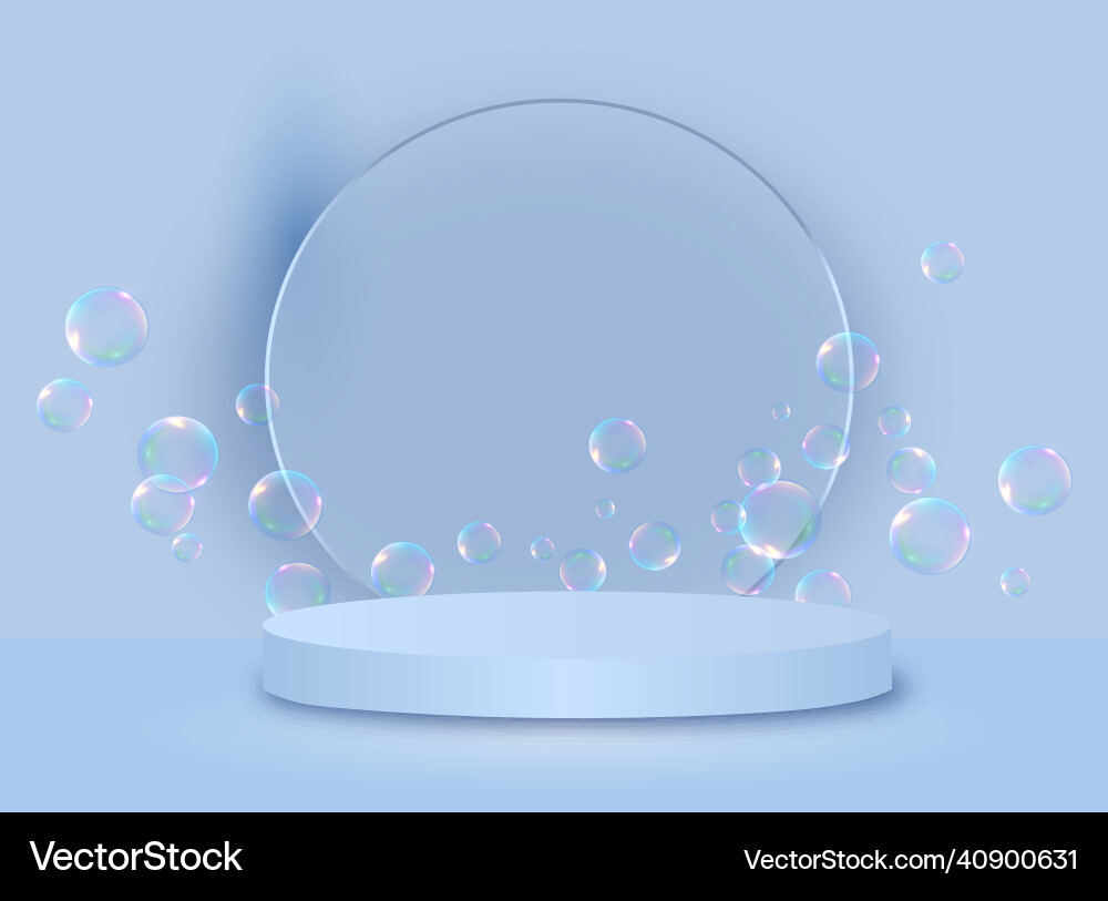Background 3d blue rendering with stage Background 3d blue rendering with stage vector image