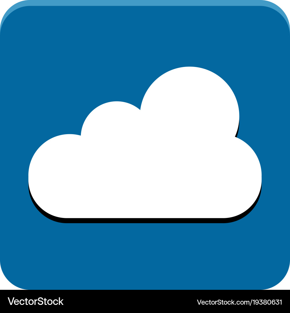 Cloud app button vector image