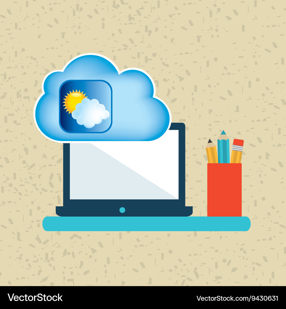 Cloud computing design vector image