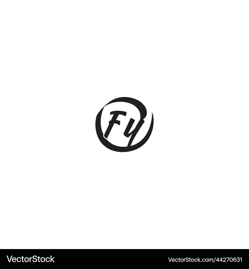 Fy Pinsel Stil Logo Initialkonzept mit hohem Fy Pinsel Stil Logo Initialkonzept mit hohem vektorbild