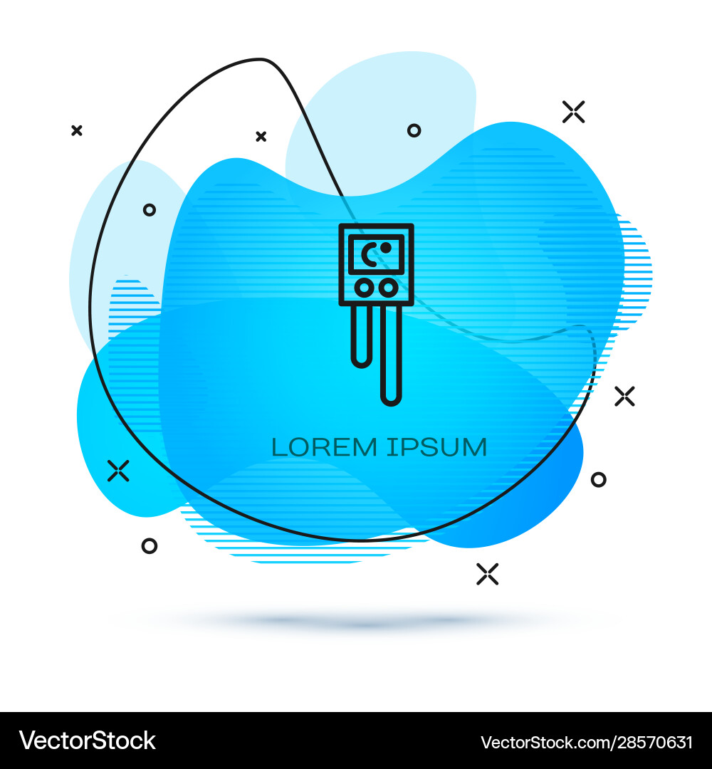 Line temperature and humidity sensor icon isolated Vector Image