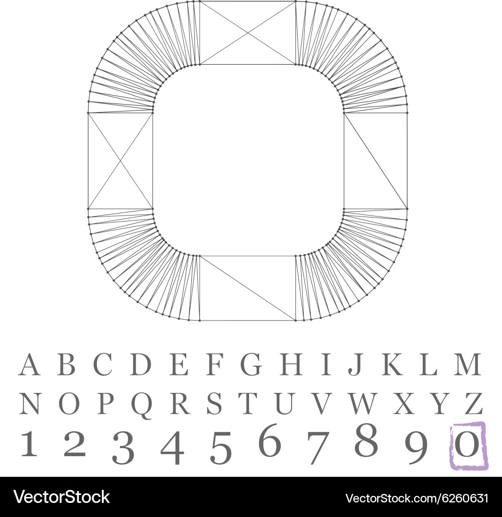 Low poly numbers font polygon number vector image