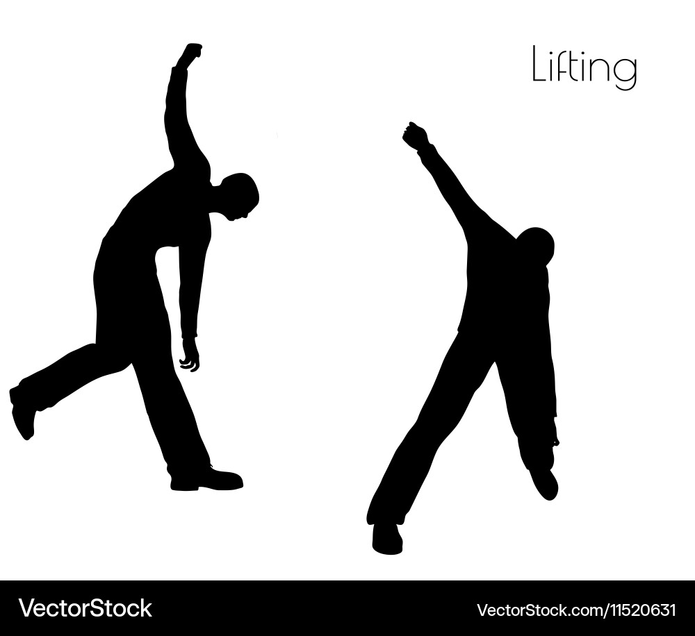Man in lifting action pose vector image