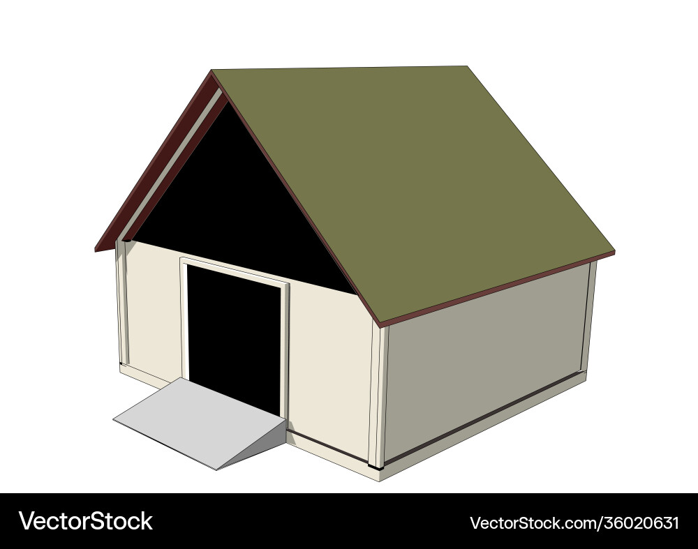 Modern Garage Rendering vector image
