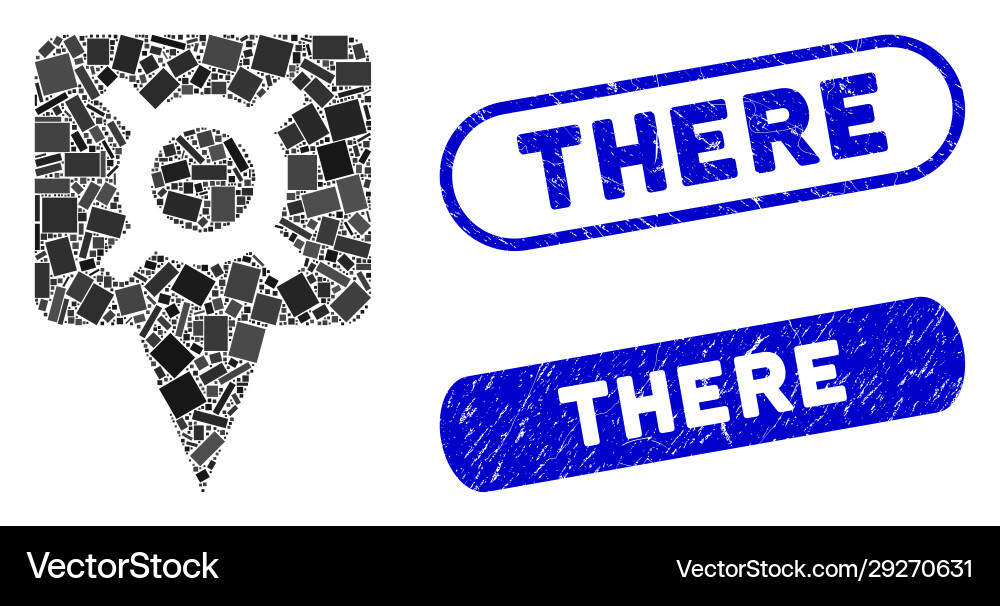 Rectangle collage currency map pointer Rectangle collage currency map pointer vector image