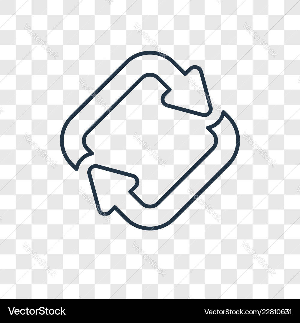 Reload linear icon isolated on transparent vector image