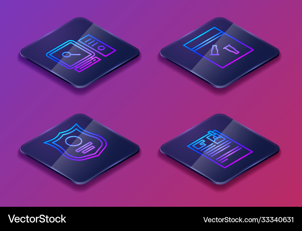 Set isometric line search on computer screen Set isometric line search on computer screen vector image
