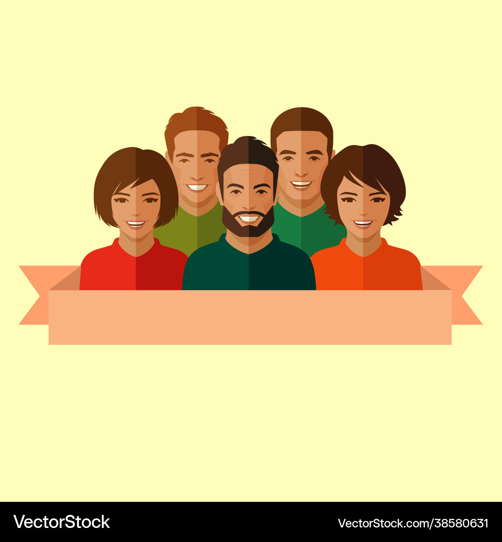 Smile people group Smile people group vector image