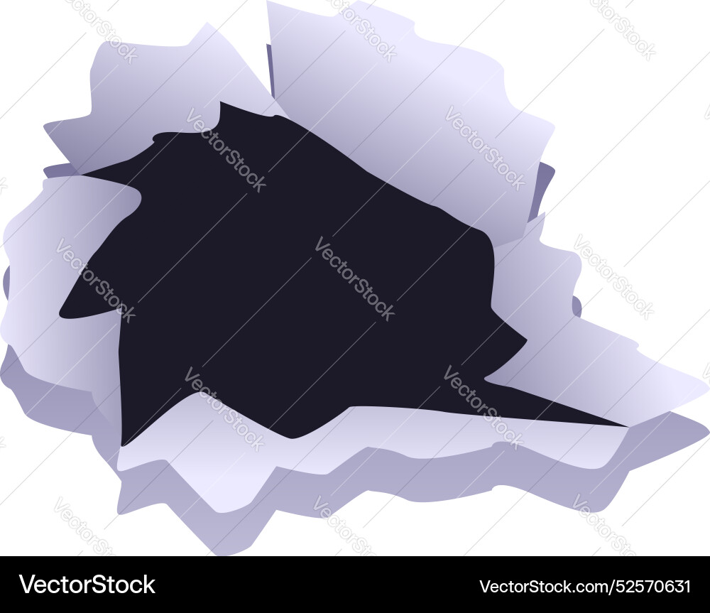 Torn paper hole creating a dark empty void Torn paper hole creating a dark empty void vector image