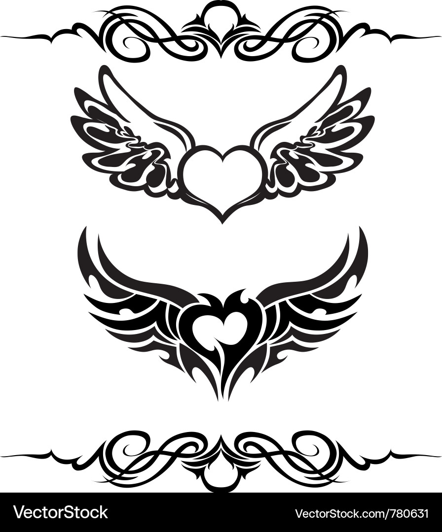 Tribal Tattoo Swirls vector image