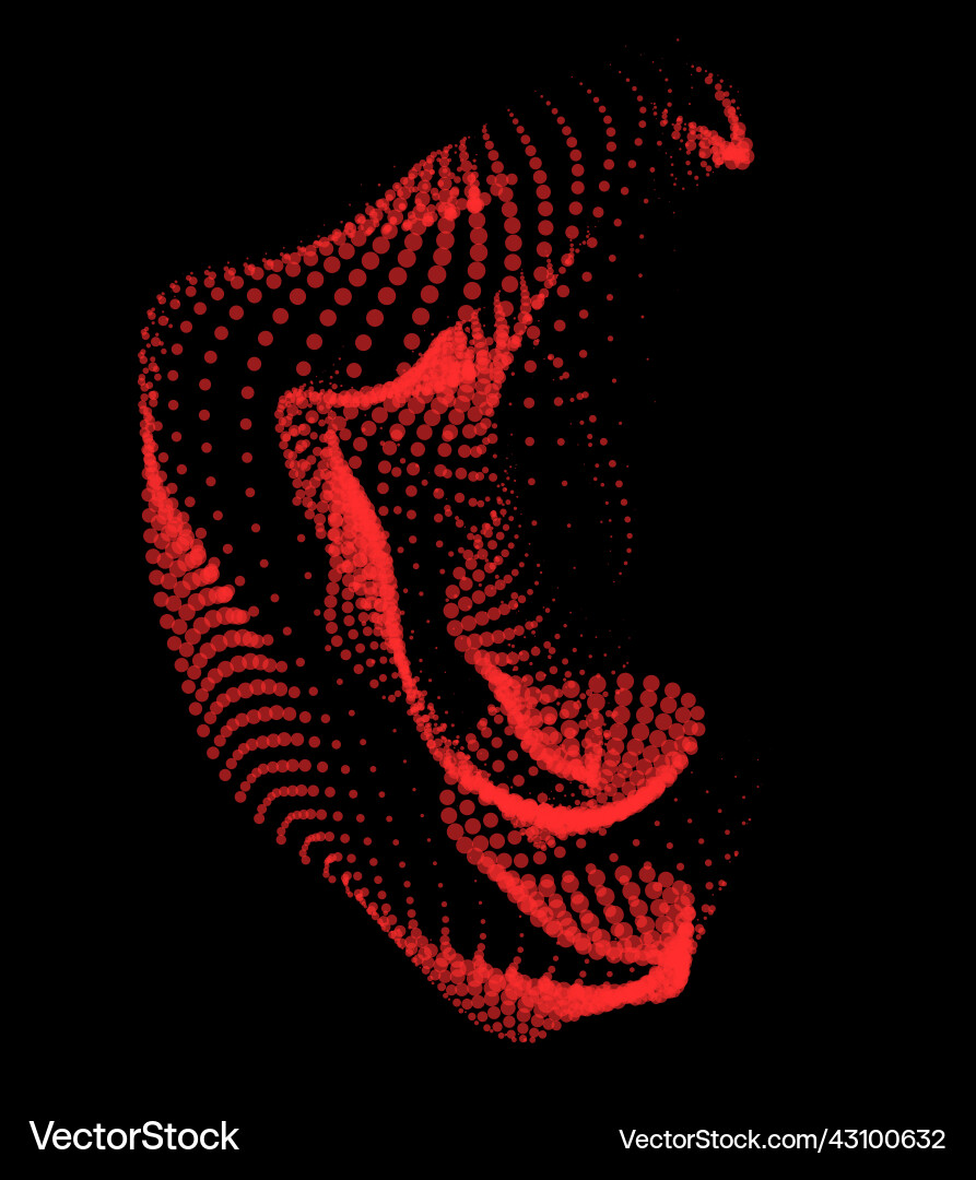 3d dynamischer Knoten großer Datenpunkte Wissenschaftswelle 3d dynamischer Knoten großer Datenpunkte Wissenschaftswelle vektorbild