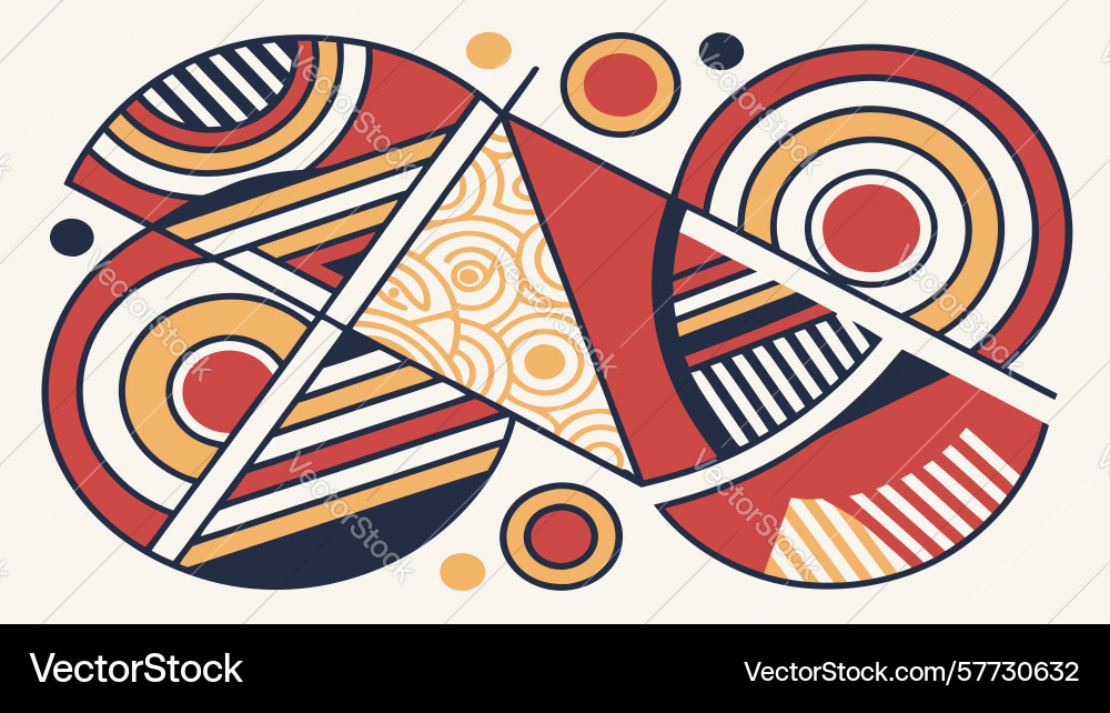 Abstract dynamic figure with geometric circles Vector Image