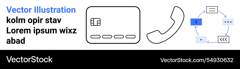 Abstract elements of communication and payment Abstract elements of communication and payment vector image