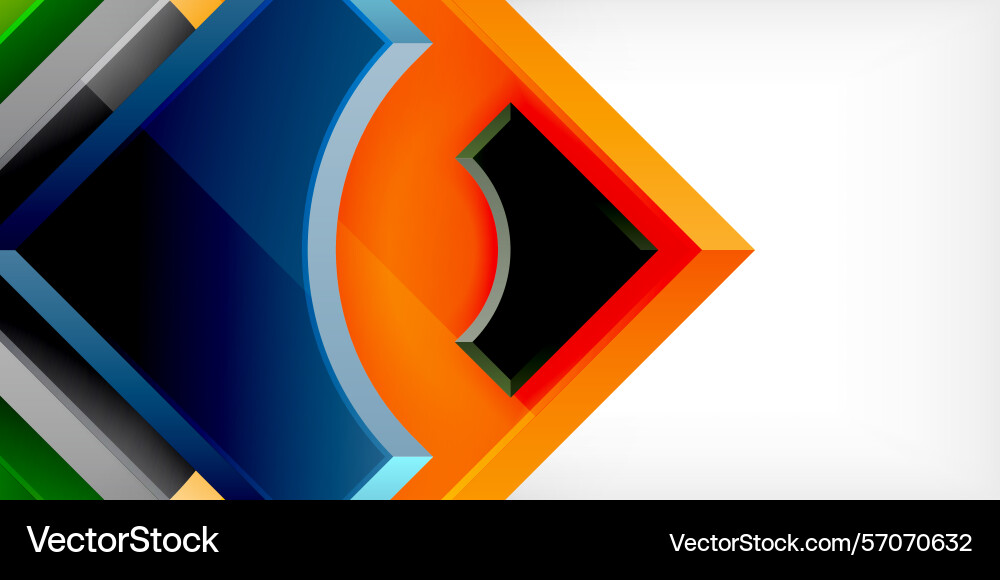 Abstract geometric shapes overlap creating vector image