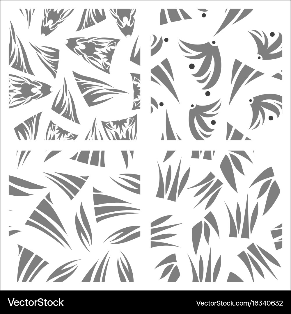 Assembly of patterns in oriental style vector image