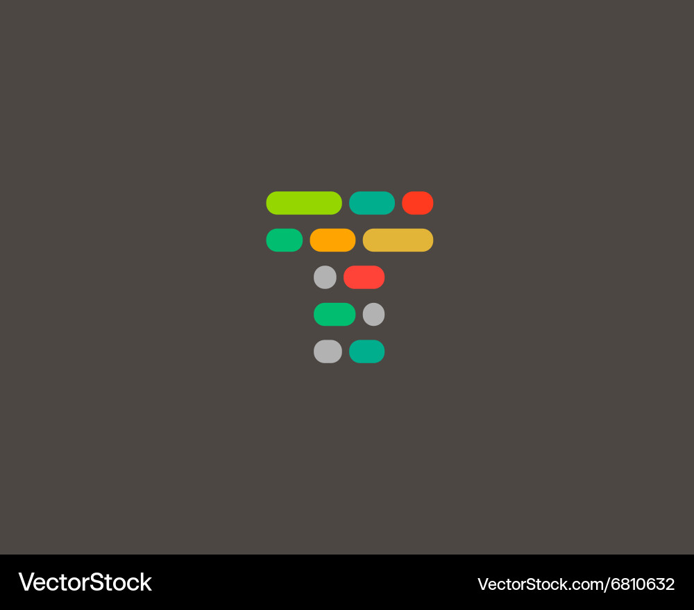 Dynamic Code T Logo - Abstract vector image