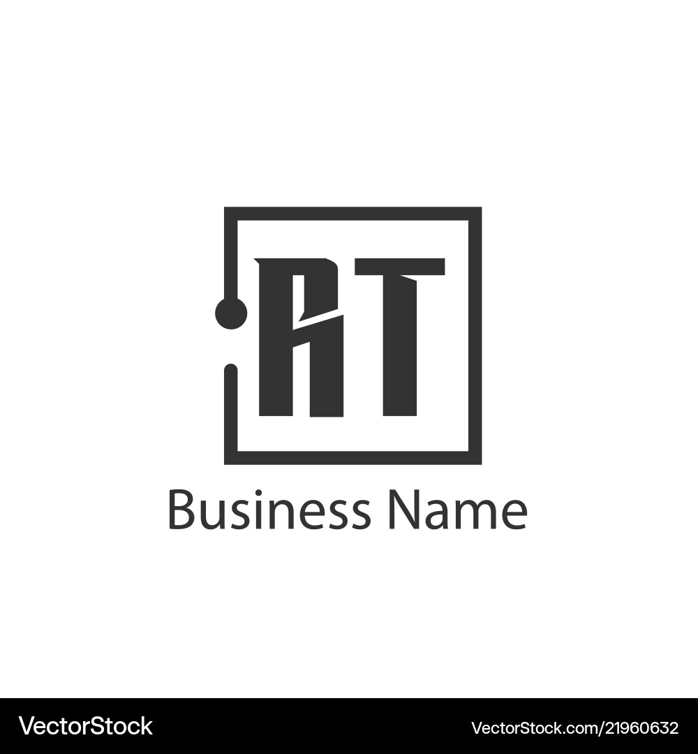 Initial letter rt logo template design Initial letter rt logo template design vector image