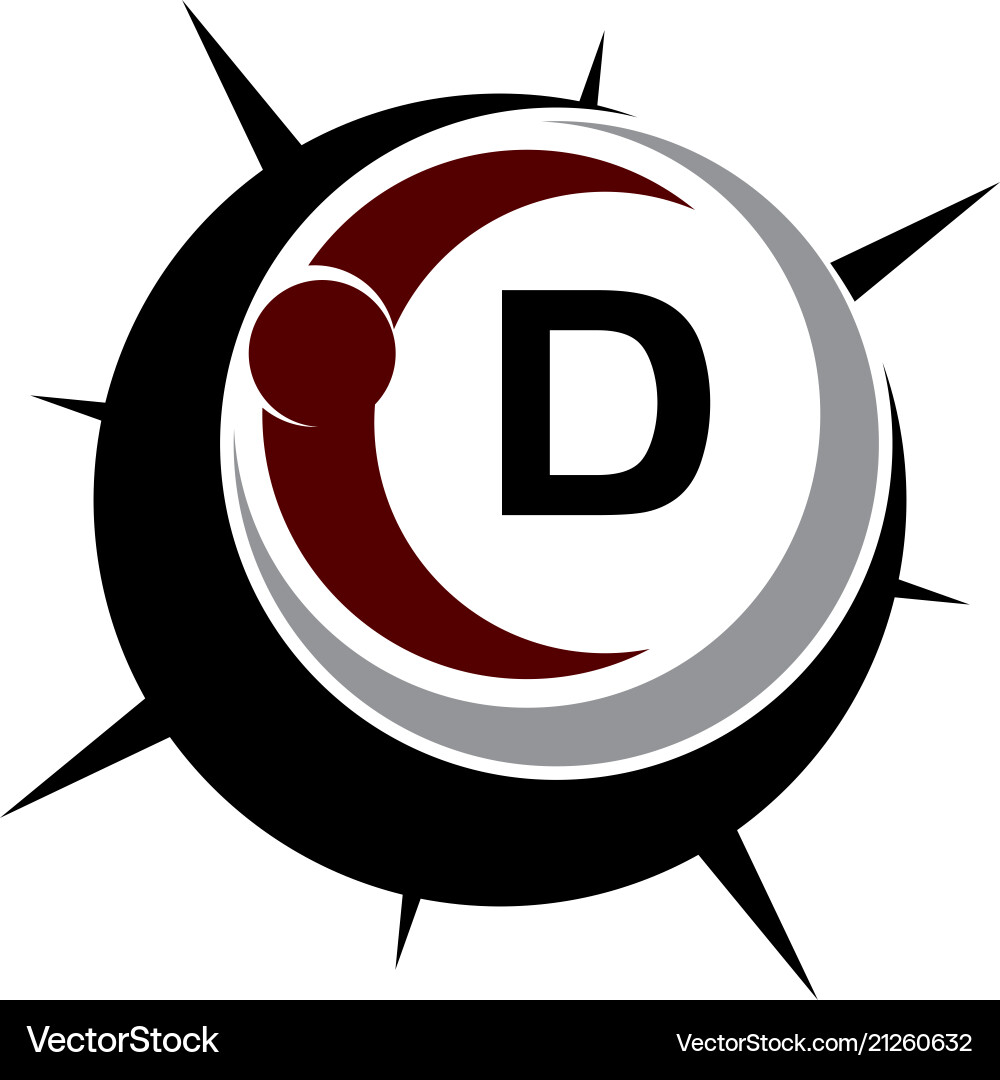 Insights guide initial d logo design template vector image