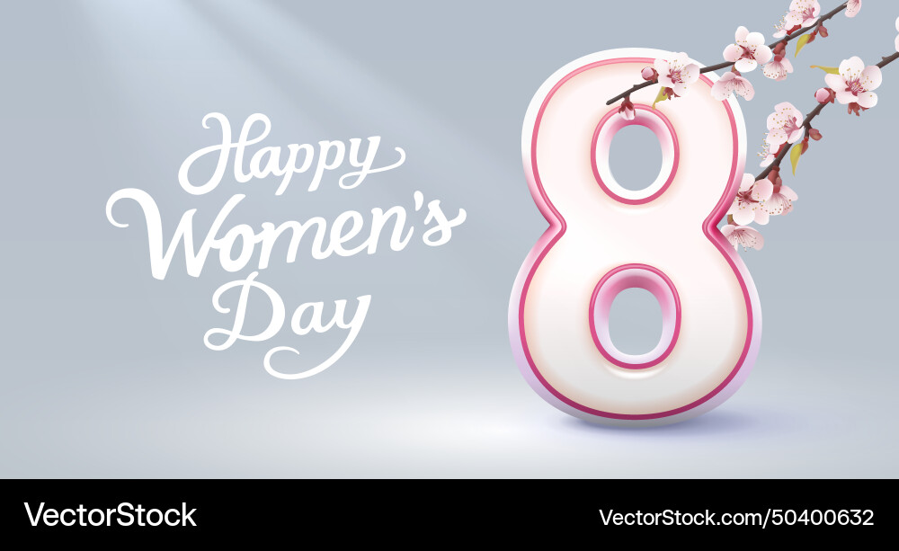 International women day banner flyer for march 8 vector image