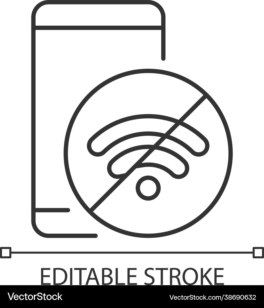 Internet connection issues linear icon Internet connection issues linear icon vector image