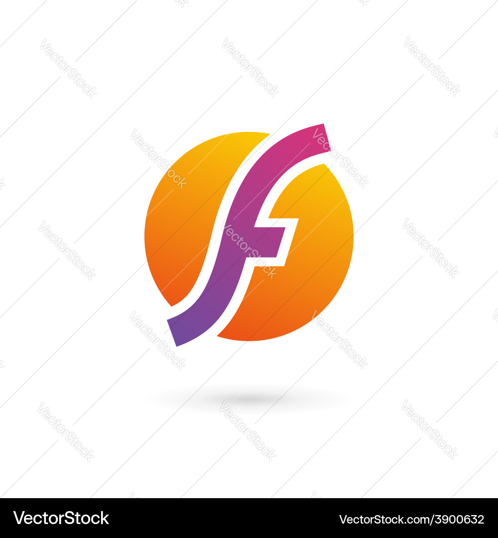 Letter f logo icon design template elements Vector Image