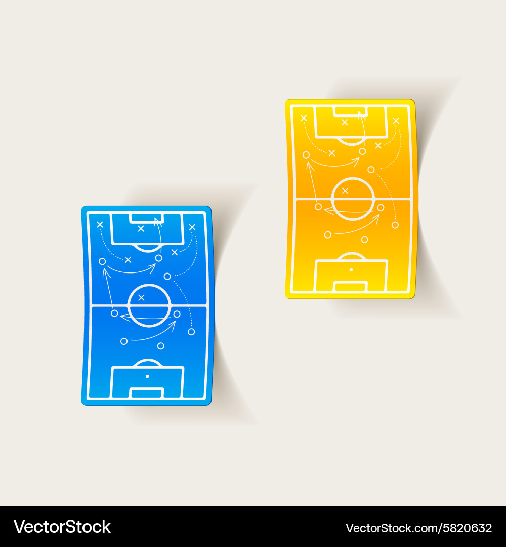 Realistic design element playing field vector image