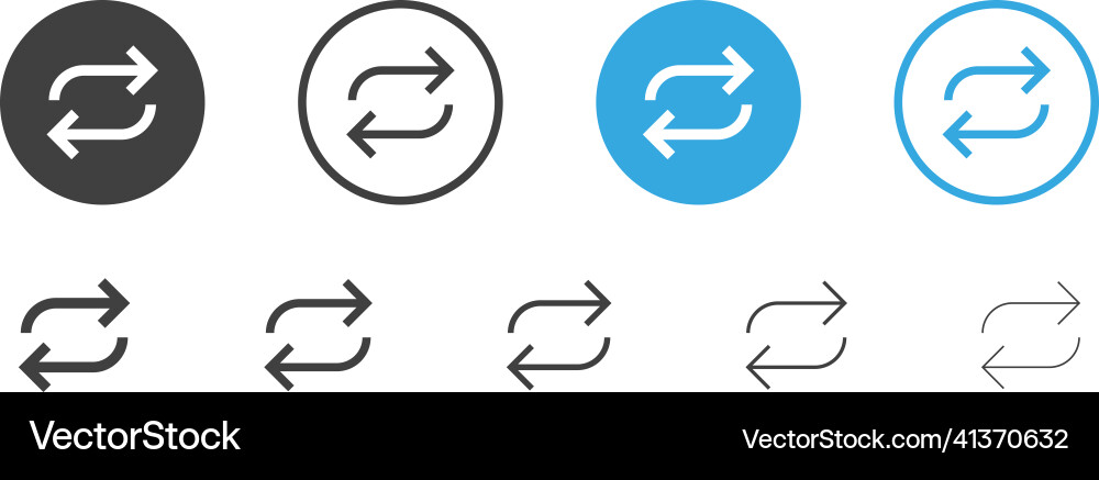 Refresh icon repeat and reload arrow symbol Vector Image