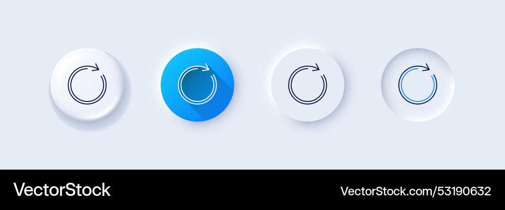 Refresh line icon rotation arrow sign icons Vector Image
