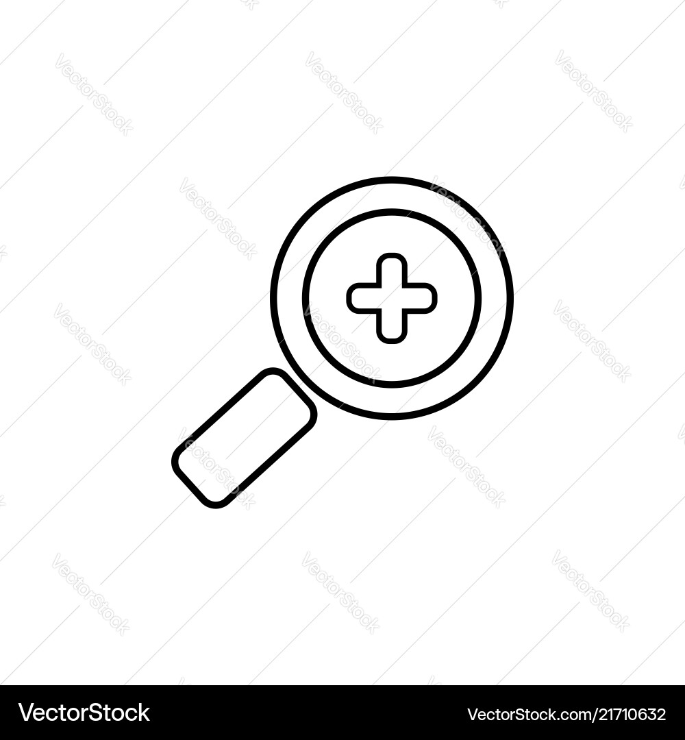 Simple web line icon in zoom Vector Image