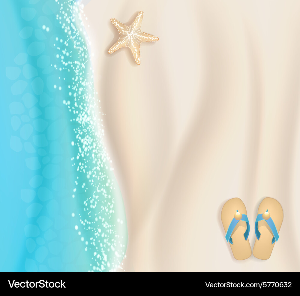 Starfish Beach Background Royalty Free Vector Image
