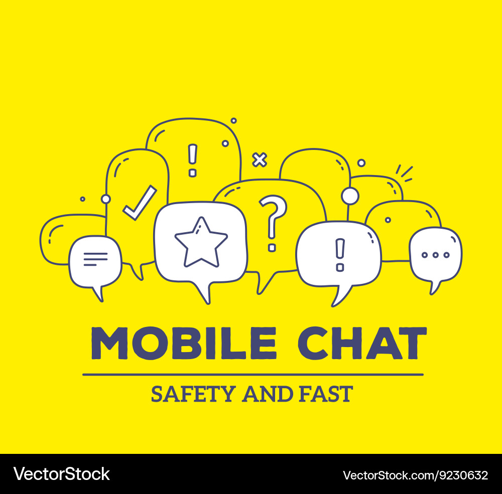 White color dialog speech bubbles with ic Vector Image