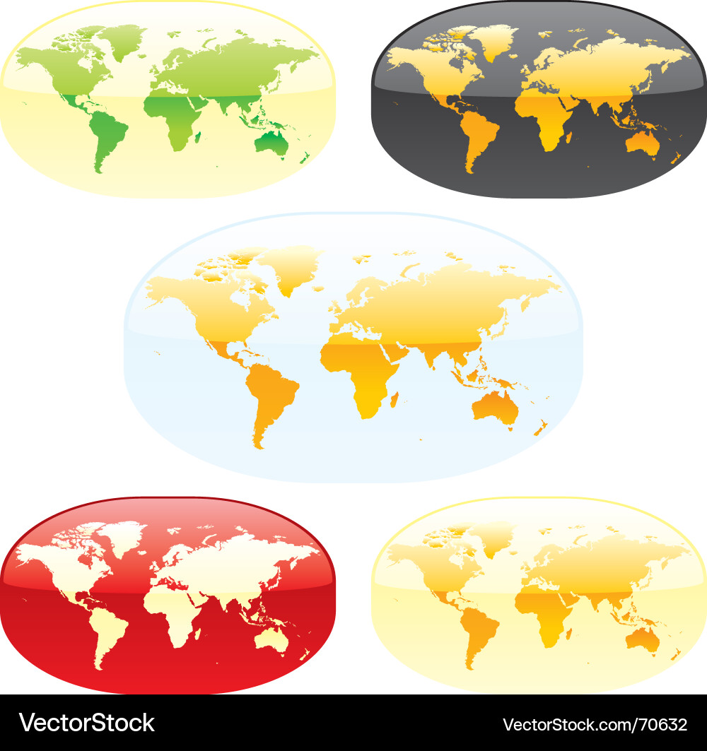 World maps Royalty Free Vector Image - VectorStock