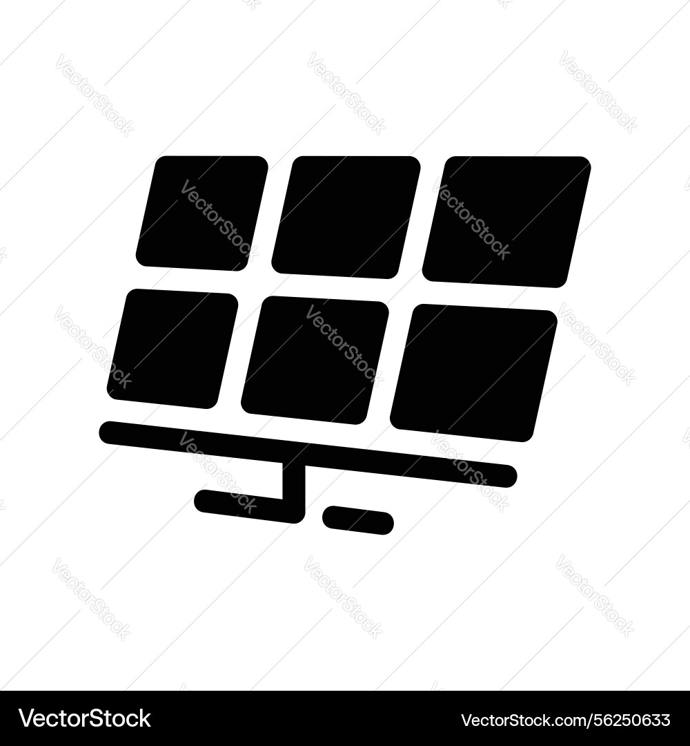 Angled view of solar panel array mounted Angled view of solar panel array mounted vector image
