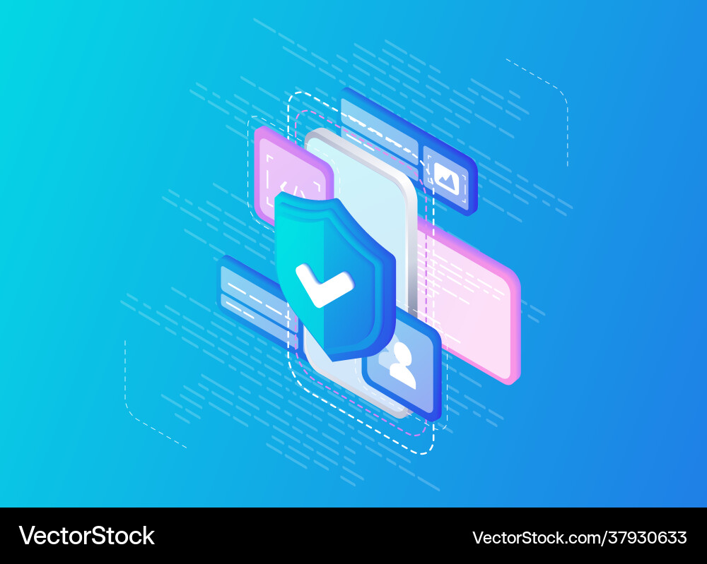 Antivirus online computing internet database Antivirus online computing internet database vector image
