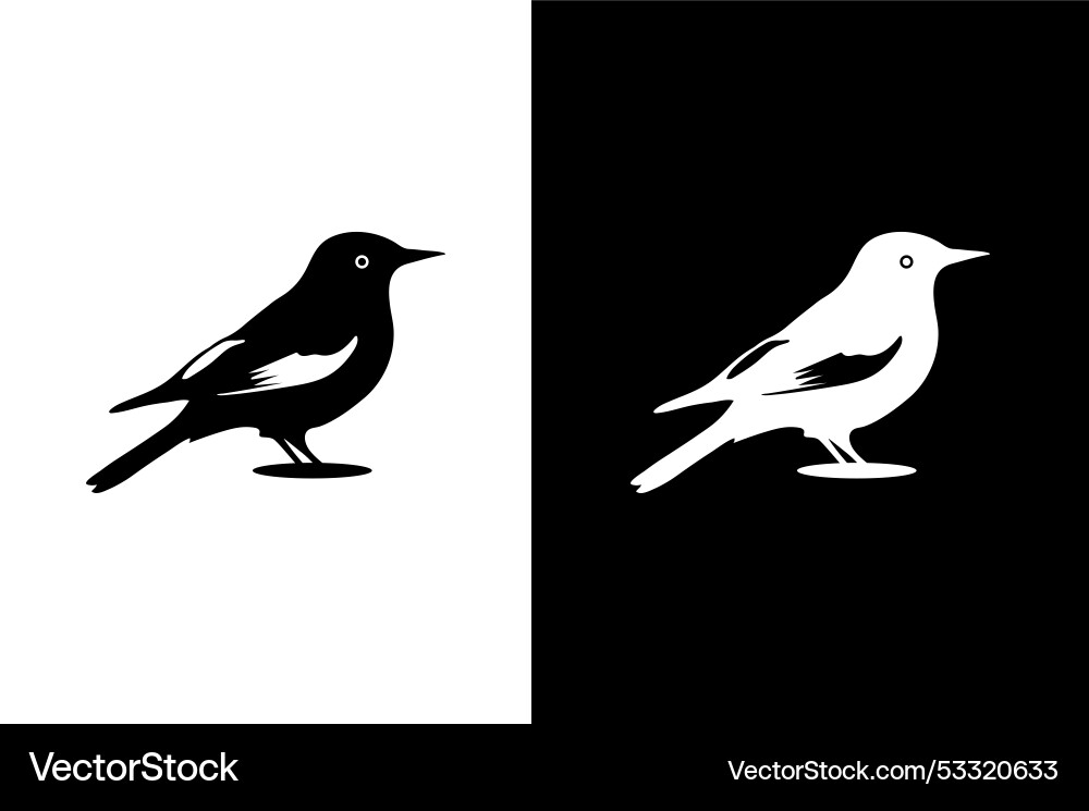 Bird on a branch icon element Bird on a branch icon element Vector Image