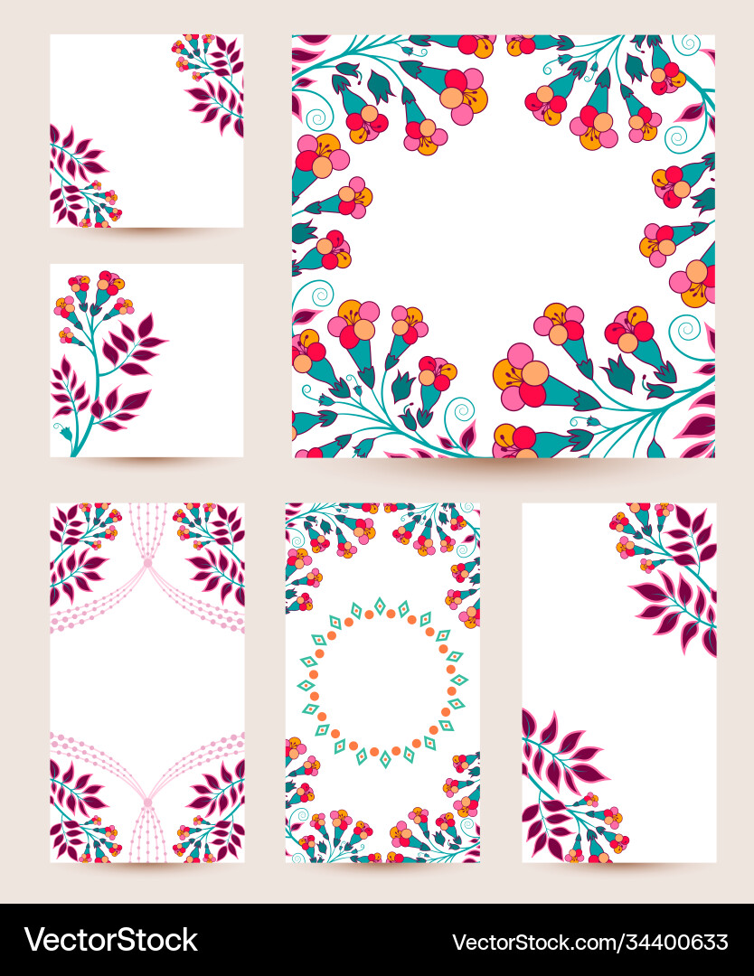 Collection greetings cards Collection greetings cards vector image