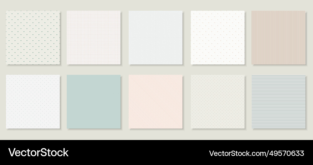 Collection of seamless delicate patterns vector image