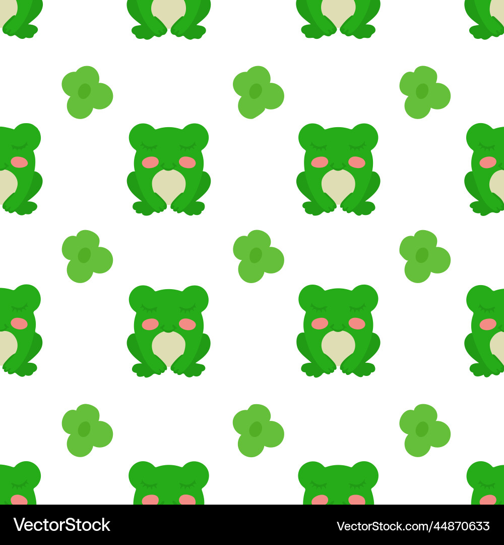 Concept of cute frog pattern repeating joyful Concept of cute frog pattern repeating joyful vector image
