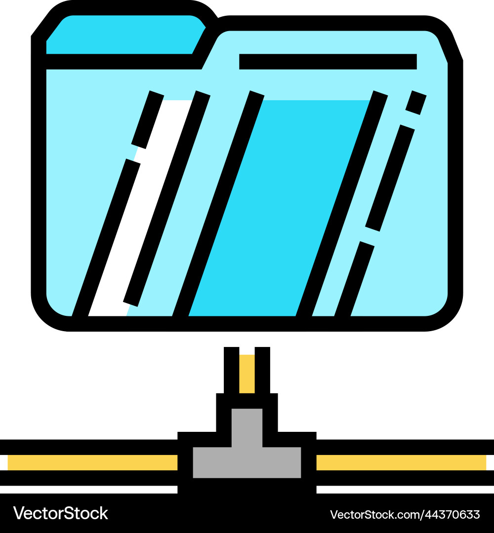 Data folder color icon Data folder color icon Vector Image