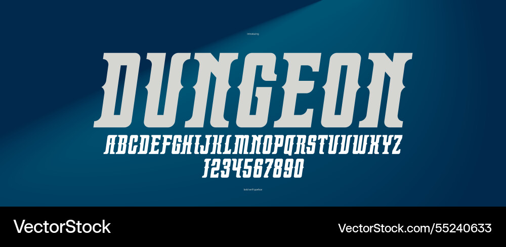 Display bold and strong font for emblems Display bold and strong font for emblems vector image