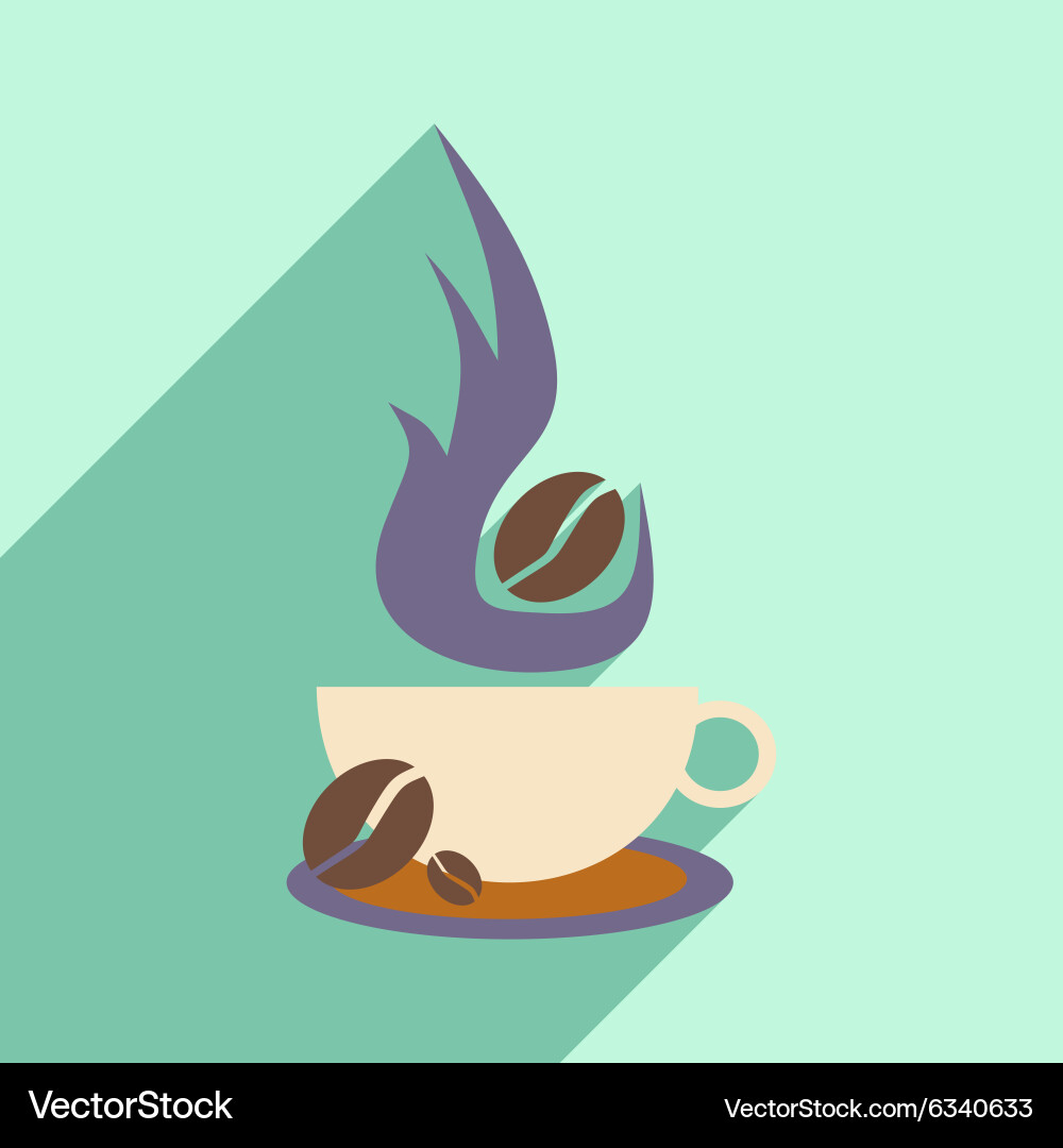 Flat with shadow icon and mobile application Vector Image