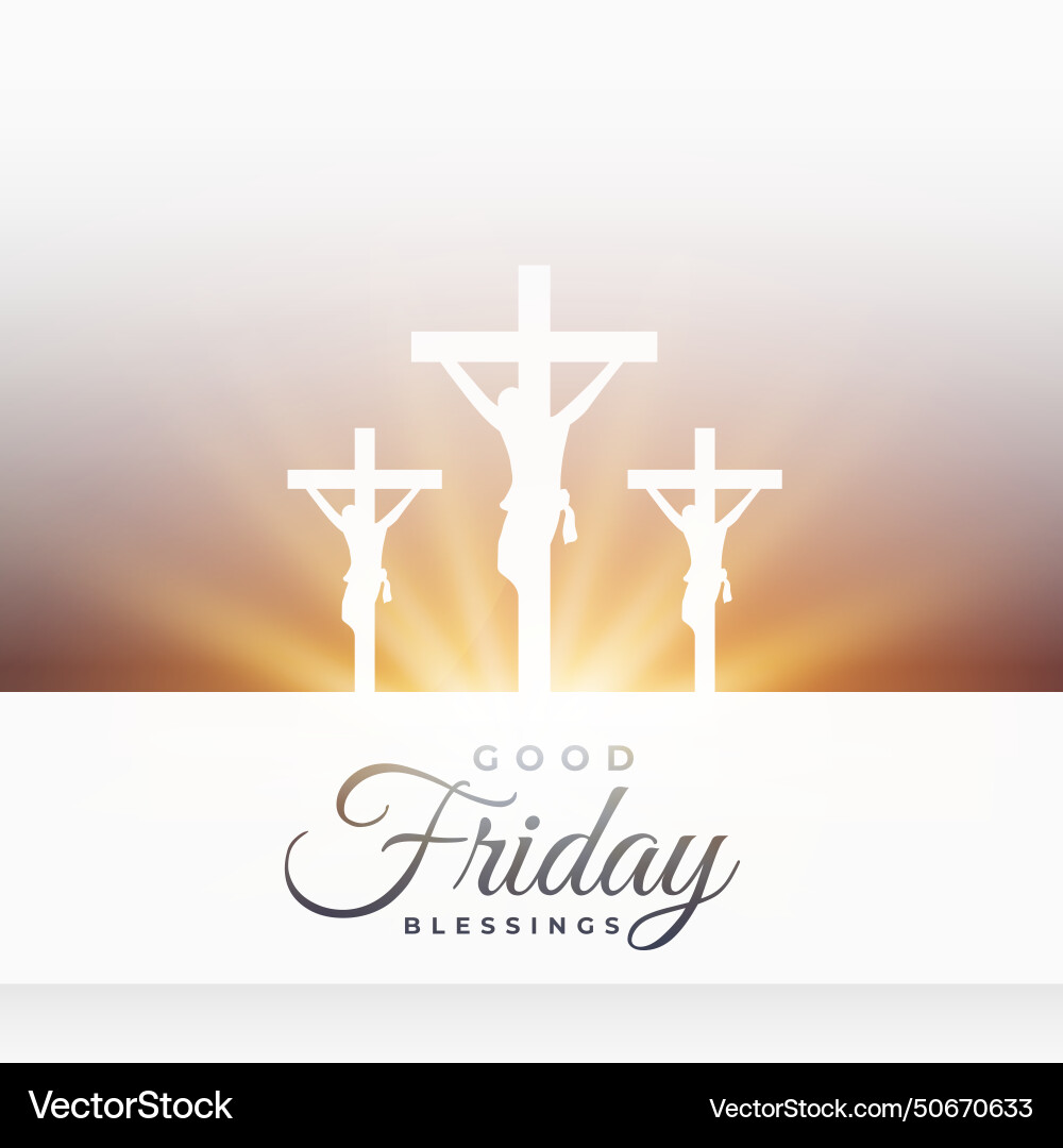 Holy week good friday event background with light Vector Image