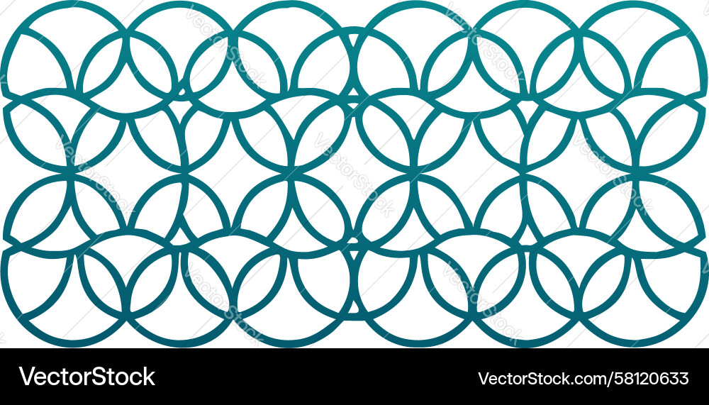 Interlocking Blue Circle Pattern Vector Image