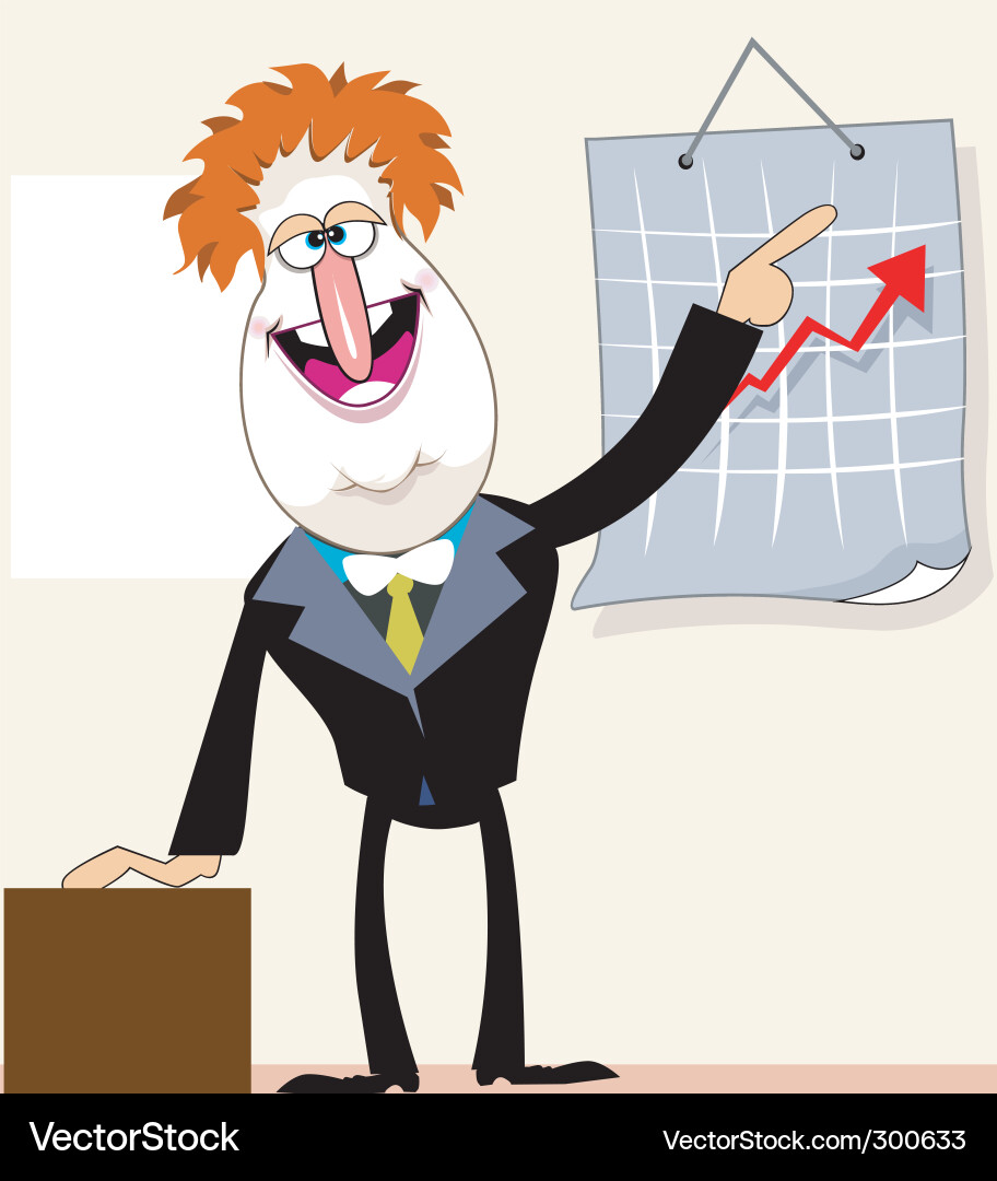 Man and graph vector image