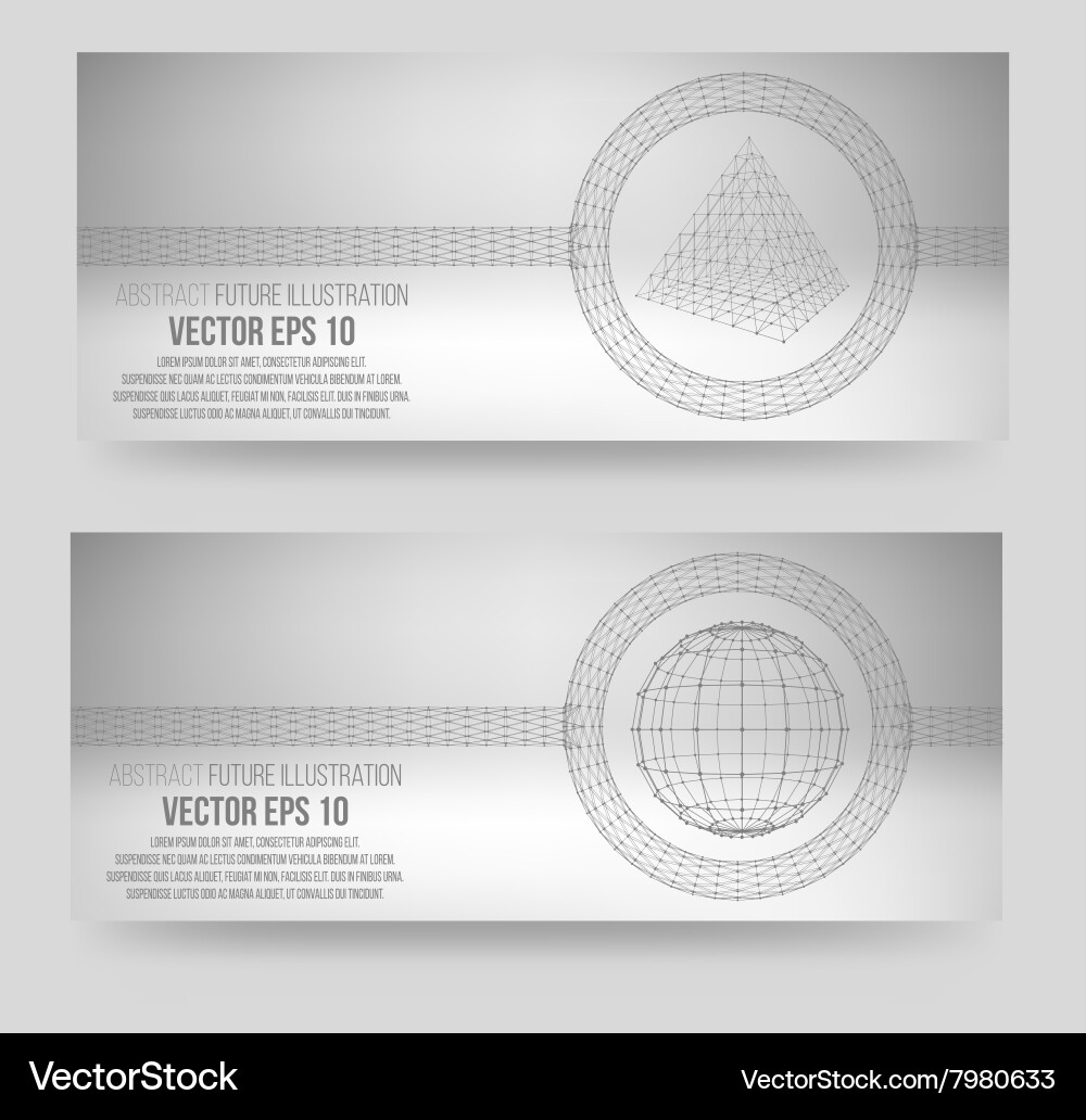 Mesh polygonal background scope of lines and dots vector image