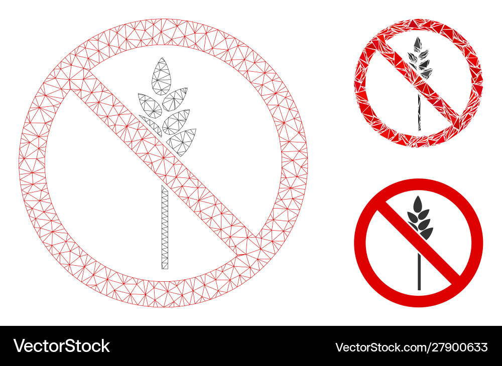 No wheat mesh 2d model and triangle mosaic No wheat mesh 2d model and triangle mosaic vector image