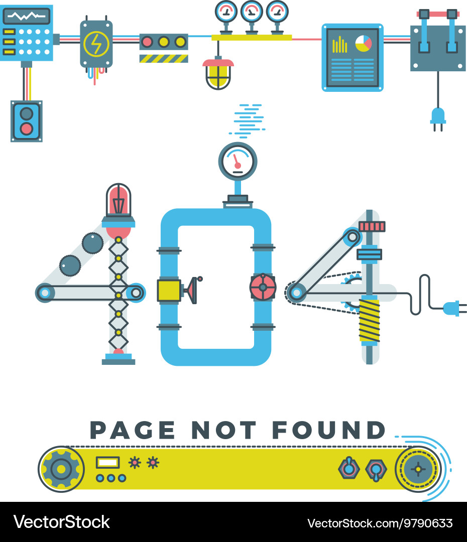 Page not found error 404 concept Vector Image