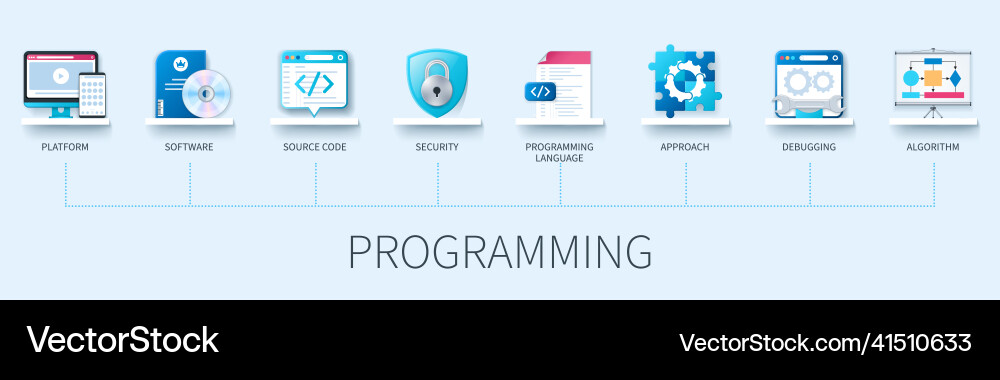 Programming & Tech Banner vector image