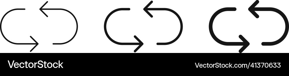 Refresh icon repeat and reload arrow symbol vector image