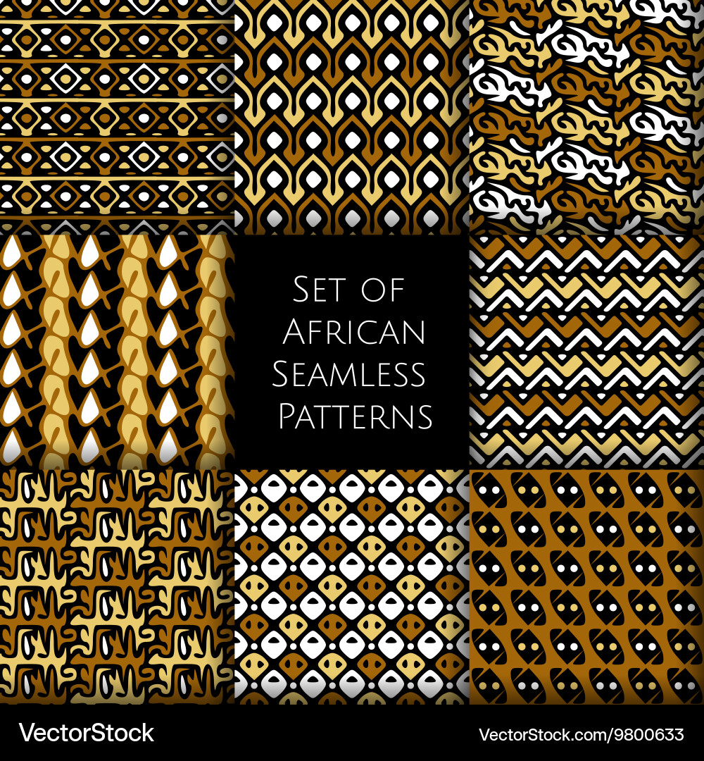 Set of seamless patterns vector image